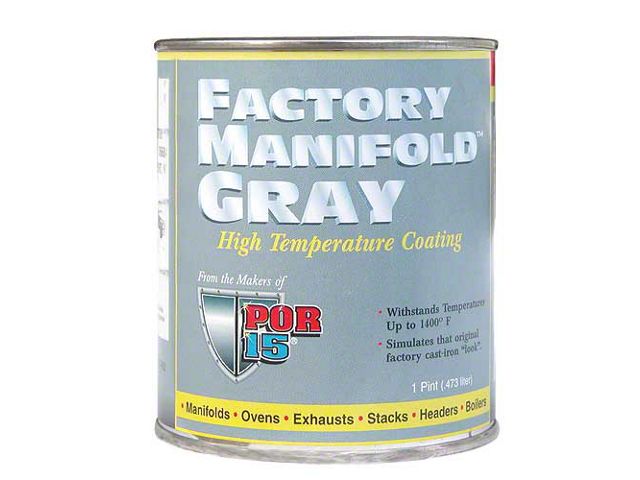 POR-Brand Hi-Temp Paint - Factory Manifold Gray - Up To 1400 - 1 Pint