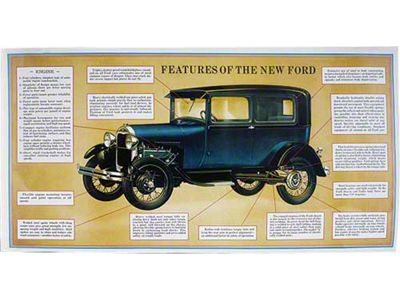 Poster - Features Of The New Ford - 19 X 36