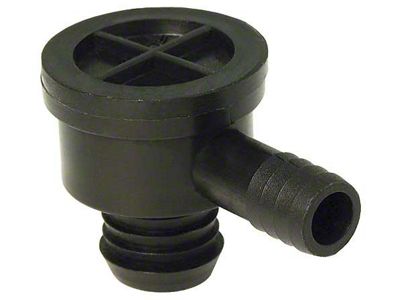 Power Brake Booster Check Valve - Single Tube - AftermarketReplacement - Black Plastic - Ford & Mercury