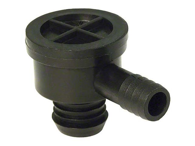 Power Brake Booster Check Valve - Single Tube - AftermarketReplacement - Black Plastic - Ford & Mercury
