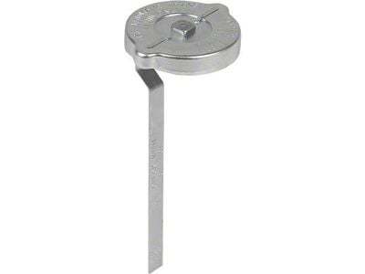 Power Steering Pump Cap - Zinc Plated - With Dipstick - ForPumps With Angled Filler Neck - Falcon & Comet
