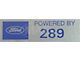 Powered By 289 Valve Cover Decal
