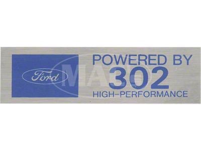 Powered By 302 High Performance Valve Cover Decal