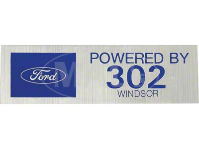 Powered By 302 Windsor Valve Cover Decal