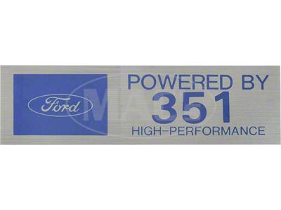 Powered By 351 Hi-Performance Valve Cover Decal