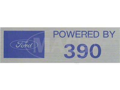 Powered By 390 Valve Cover Decals - Pair