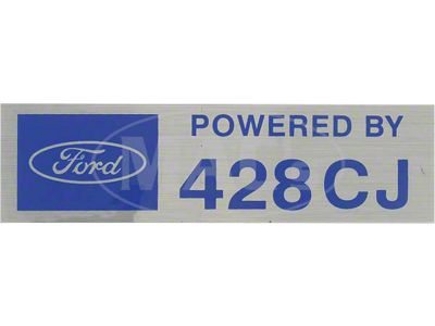 Powered By 428CJ Valve Cover Decal