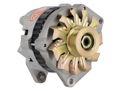 Powermaster CS130 Style Saddle Mount Alternator with 6-Groove Pulley; 105 Amp; Natural (93-97 3.4L Firebird)