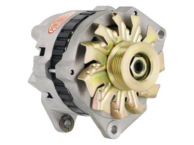 Powermaster CS130 Style Saddle Mount Alternator with 6-Groove Pulley; 140 Amp; Natural (93-97 3.4L Firebird)