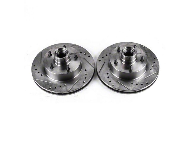 PowerStop Evolution Cross-Drilled and Slotted Rotors; Front Pair (70-78 Camaro)