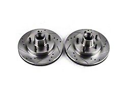 PowerStop Evolution Cross-Drilled and Slotted Rotors; Front Pair (82-92 Camaro w/o Performance Package)