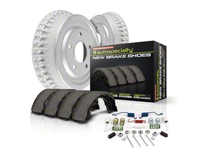 PowerStop OE Replacement Brake Drum and Pad Kit; Rear (75-81 Camaro w/ Rear Drum Brakes)