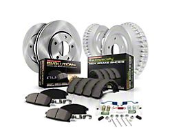 PowerStop OE Replacement Brake Rotor, Drum and Pad Kit; Front and Rear (75-78 Camaro)
