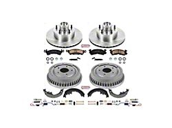 PowerStop OE Replacement Brake Rotor, Drum and Pad Kit; Front and Rear (79-81 Camaro w/ Rear Drum Brakes)