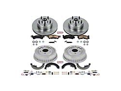 PowerStop OE Replacement Brake Rotor, Drum and Pad Kit; Front and Rear (1969 Camaro w/ Front Disc & Rear Drum Brakes)