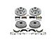 PowerStop OE Replacement Brake Rotor, Drum and Pad Kit; Front and Rear (1984 Camaro w/ Rear Drum Brakes)