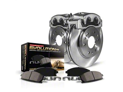 PowerStop OE Replacement Brake Rotor, Pad and Caliper Kit; Front (82-92 Camaro w/o Performance Package)