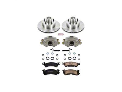 PowerStop OE Replacement Brake Rotor, Pad and Caliper Kit; Front (79-81 Camaro)