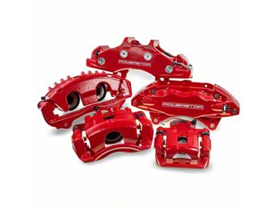 PowerStop Performance Front Brake Calipers; Red (82-92 Camaro w/o Performance Package)