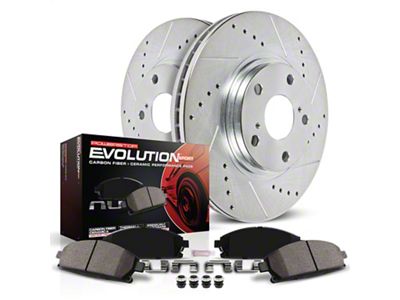 PowerStop Z23 Evolution Sport Brake Rotor and Pad Kit; Front (82-92 Camaro w/o Performance Package)