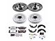 PowerStop Z26 Street Warrior Brake Rotor, Drum and Pad Kit; Front and Rear (75-78 Camaro)