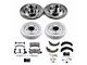 PowerStop Z26 Street Warrior Brake Rotor, Drum and Pad Kit; Front and Rear (85-92 Camaro w/ Rear Drum Brakes)