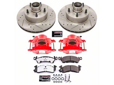 PowerStop Z26 Street Warrior Brake Rotor, Pad and Caliper Kit; Front (79-81 Camaro)