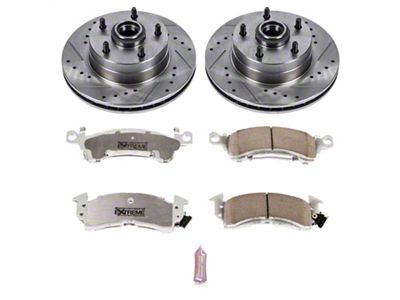 PowerStop Z26 Street Warrior Brake Rotor and Pad Kit; Front (1969 Camaro w/ Front Disc Brakes)