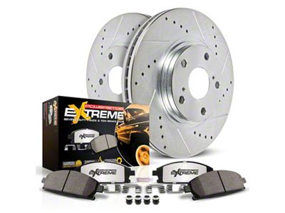 PowerStop Z36 Extreme Truck and Tow Brake Rotor and Pad Kit; Front (82-92 Camaro w/o Performance Package)