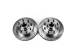 PowerStop Evolution Cross-Drilled and Slotted 8-Lug Rotors; Front Pair (95-00 C2500; 92-00 C3500 SRW)