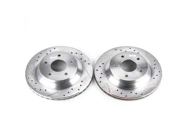 PowerStop Evolution Cross-Drilled and Slotted Rotors; Front Pair (88-95 Corvette C4 w/o Heavy Duty Suspension)