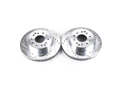 PowerStop Evolution Cross-Drilled and Slotted Rotors; Rear Pair (63-66 Corvette C2 w/ 4-Wheel Disc Brakes; 67-82 Corvette C2 & C3)