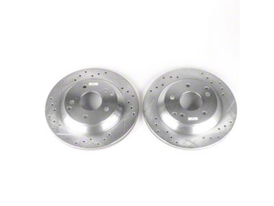 PowerStop Evolution Cross-Drilled and Slotted Rotors; Rear Pair (88-96 Corvette C4)