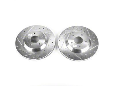 PowerStop Evolution Cross-Drilled and Slotted Rotors; Front Pair (88-95 Corvette C4 w/ Heavy Duty Suspension; 1996 Corvette C4)