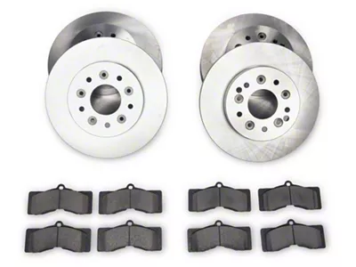 PowerStop OE Replacement Brake Rotor and Pad Kit; Front and Rear (63-66 Corvette C2 w/ 4-Wheel Disc Brakes; 67-82 Corvette C2 & C3)