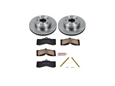 PowerStop OE Replacement Brake Rotor and Pad Kit; Front (63-66 Corvette C2 w/ 4-Wheel Disc Brakes; 67-82 Corvette C2 & C3)