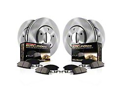 PowerStop OE Replacement Brake Rotor and Pad Kit; Front and Rear (88-95 Corvette C4 w/o Heavy Duty Suspension)