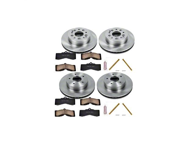 PowerStop OE Replacement Brake Rotor and Pad Kit; Front and Rear (63-66 Corvette C2 w/ 4-Wheel Disc Brakes; 67-82 Corvette C2 & C3)