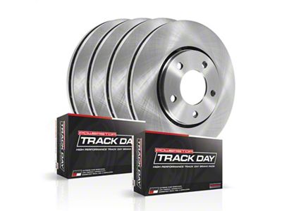 PowerStop Track Day Brake Rotor and Pad Kit; Front and Rear (88-95 Corvette C4 w/o Heavy Duty Suspension)