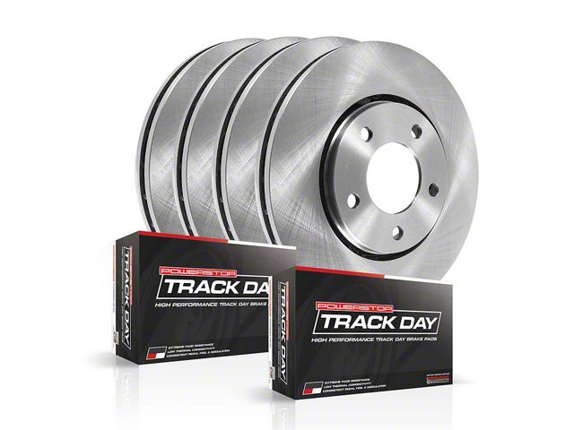 PowerStop Track Day Brake Rotor and Pad Kit; Front and Rear (88-95 Corvette C4 w/ Heavy Duty Suspension; 1996 Corvette C4)