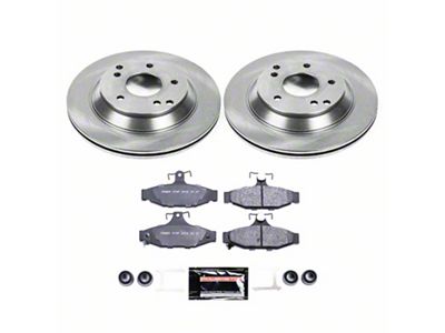 PowerStop Track Day Brake Rotor and Pad Kit; Rear (88-96 Corvette C4)