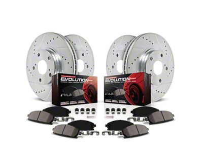 PowerStop Z23 Evolution Sport Brake Rotor and Pad Kit; Front and Rear (88-95 Corvette C4 w/o Heavy Duty Suspension)