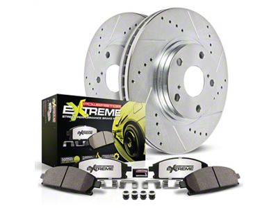 PowerStop Z26 Street Warrior Brake Rotor and Pad Kit; Front (88-95 Corvette C4 w/o Heavy Duty Suspension)