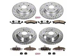 PowerStop Z26 Street Warrior Brake Rotor and Pad Kit; Front and Rear (88-95 Corvette C4 w/o Heavy Duty Suspension)
