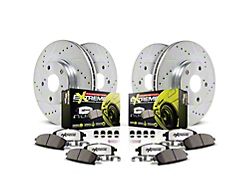 PowerStop Z26 Street Warrior Brake Rotor and Pad Kit; Front and Rear (63-66 Corvette C2 w/ 4-Wheel Disc Brakes; 67-82 Corvette C2 & C3)