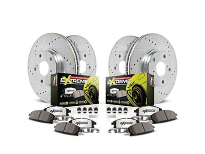 PowerStop Z26 Street Warrior Brake Rotor and Pad Kit; Front and Rear (63-66 Corvette C2 w/ 4-Wheel Disc Brakes; 67-82 Corvette C2 & C3)