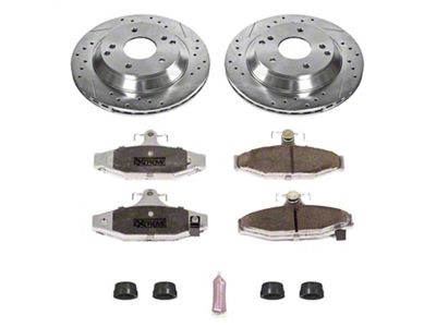 PowerStop Z26 Street Warrior Brake Rotor and Pad Kit; Rear (88-96 Corvette C4)