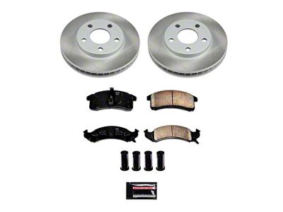 PowerStop Semi-Coated Rotor and Pad Kit; Front (1993 Firebird)