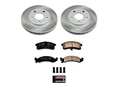PowerStop Semi-Coated Rotor and Pad Kit; Front (94-97 Firebird)