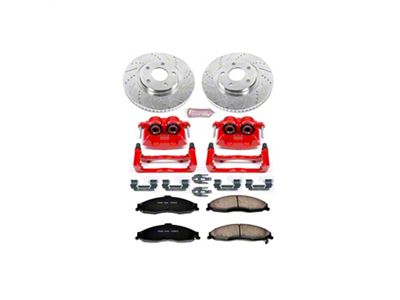 PowerStop Z23 Evolution Sport Brake Rotor, Pad and Caliper Kit; Front (98-02 Firebird)